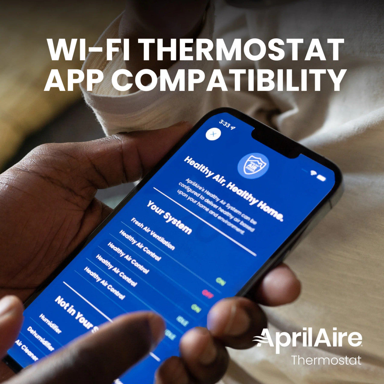 Aprilaire S86 WMUPR PROGRAMMABLE WI-FI THERMOSTAT - MULTI-STAGE UNIVERSAL WITH IAQ CONTROL