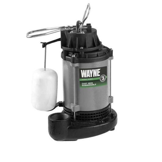Wayne 1/2 HP Heavy Duty Cast Iron Submersible Sump Pump - 5 Year