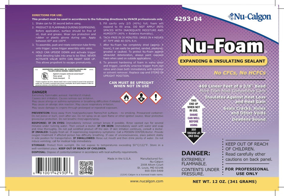Image of Nu Foam Spray Foam Can Label