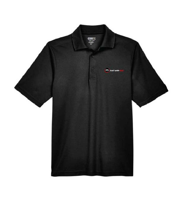 Black Crawl Space Ninja Short Sleeve Polo Shirt with Updated Logo