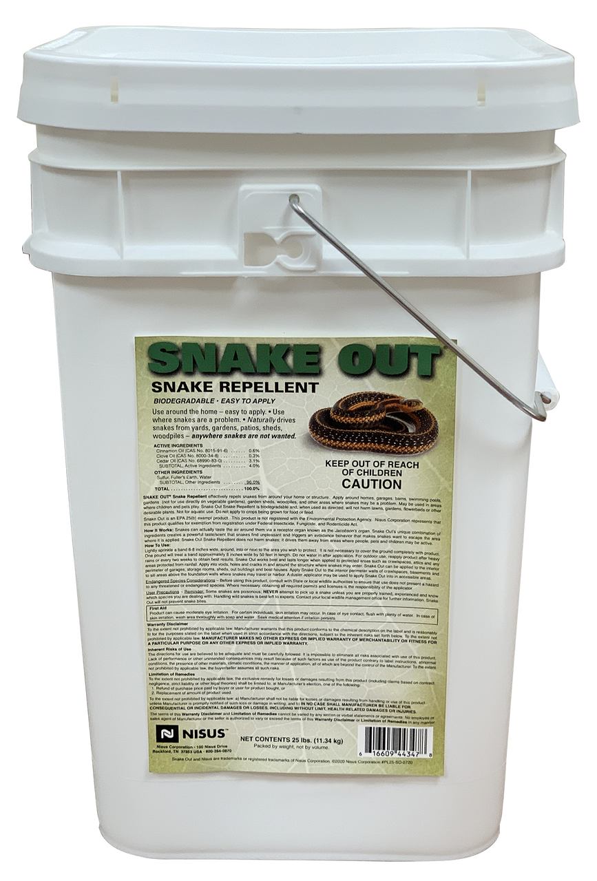 Snake Out® – The Sustainable Solution to Snakes 25LB Pail
