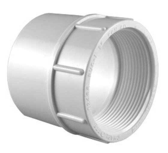 Sch 40 1/2" Slip x 1/2" PVC Pipe Adapter