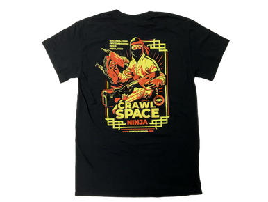 Crawl Space Ninja-"The Ninja" Dual Decal Ninja Short Sleeve Tee