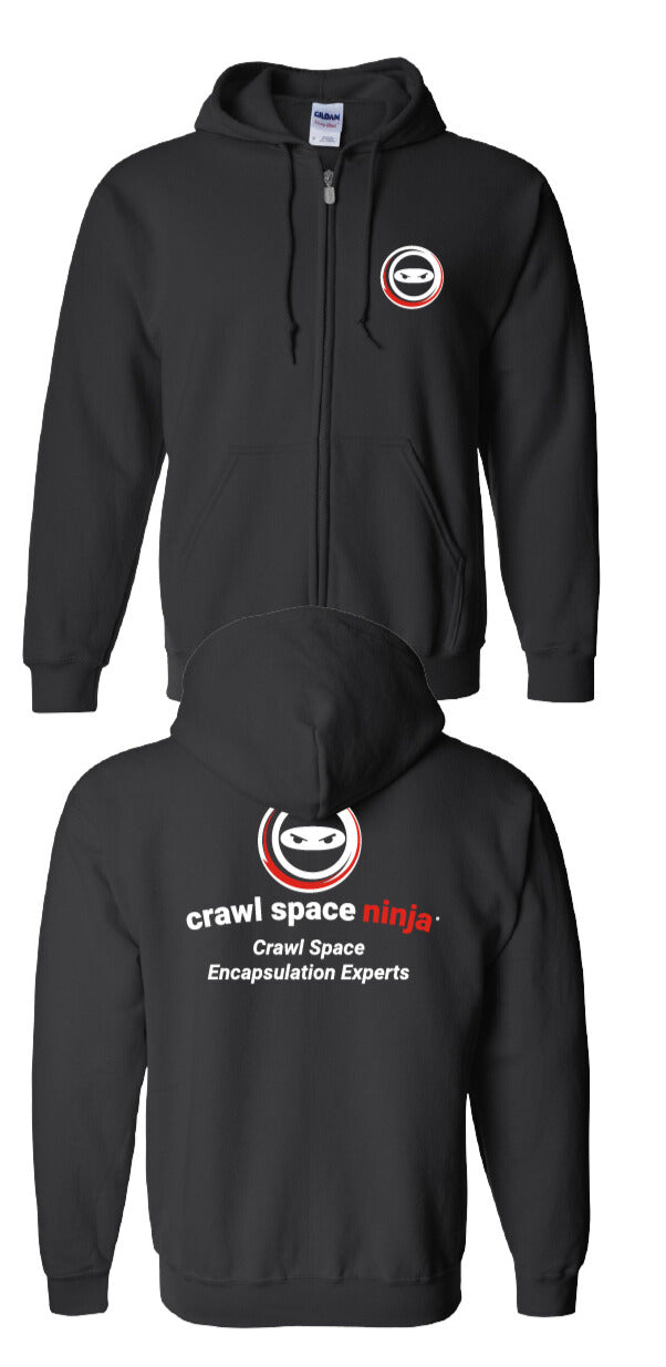Crawl Space Ninja Zippered Jacket With Hood