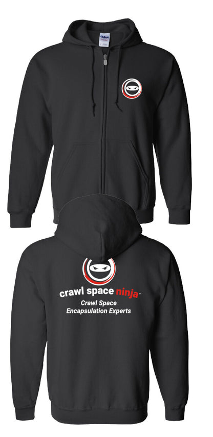 Crawl Space Ninja Zippered Jacket With Hood