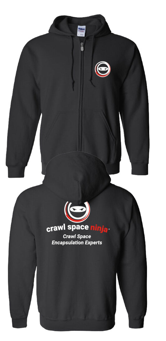 Crawl Space Ninja Zippered Jacket With Hood