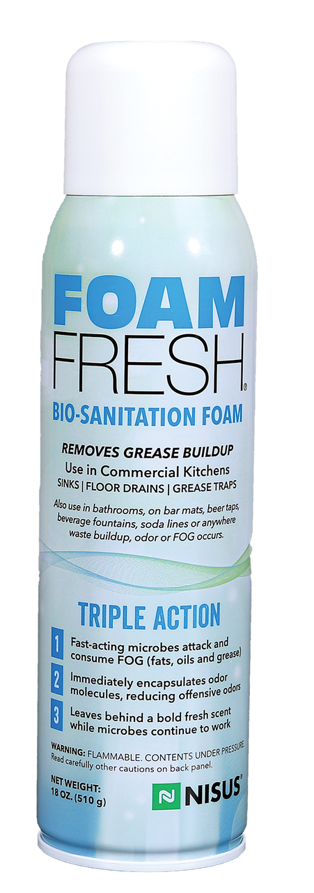 Foam Fresh Biodegradable, Non-caustic Drain Opener and Degreaser