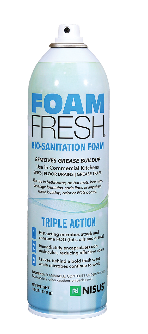 Foam Fresh Biodegradable, Non-caustic Drain Opener and Degreaser