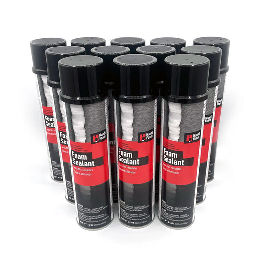 Handifoam Closed Cell Spray Foam -  Low-Pressure Sealant - 12 Cans
