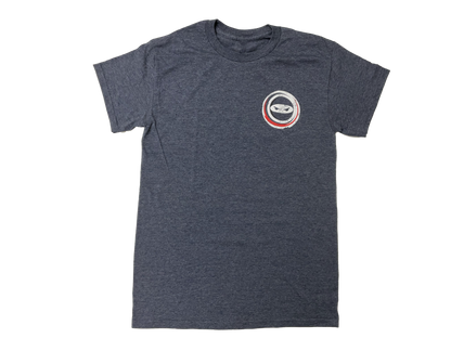 Crawl Space Ninja-White Flag-Navy-Short Sleeve Tee