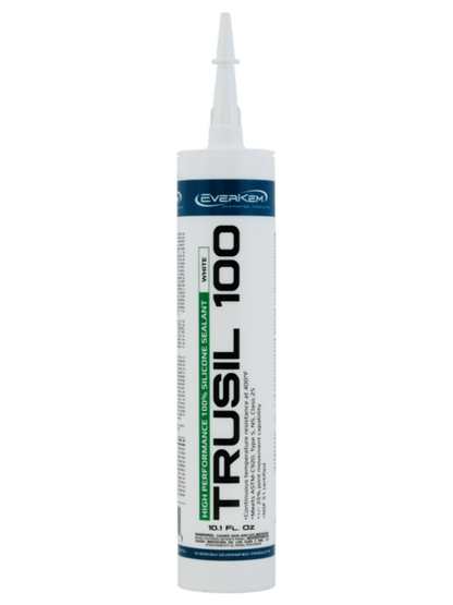 TruSil 100 - One Case of (12) 100% Acetoxy Silicone Sealant - Clear