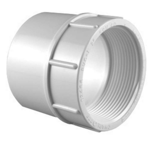 Sch 40 1/2" Slip x 1/2" PVC Pipe Adapter